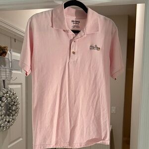Embroidered Blow Up Doll - Jason Nash Light Pink Polo Shirt- small